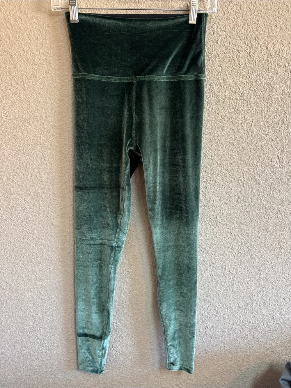 Beyond Yoga Forest Green Velvet Leggings